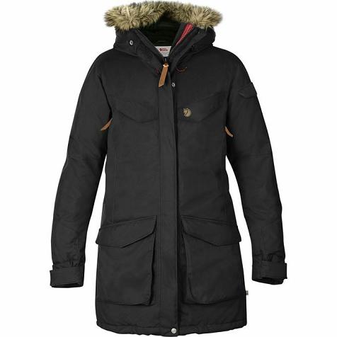 Fjallraven Women Nuuk Parka Black PH22069 Philippines